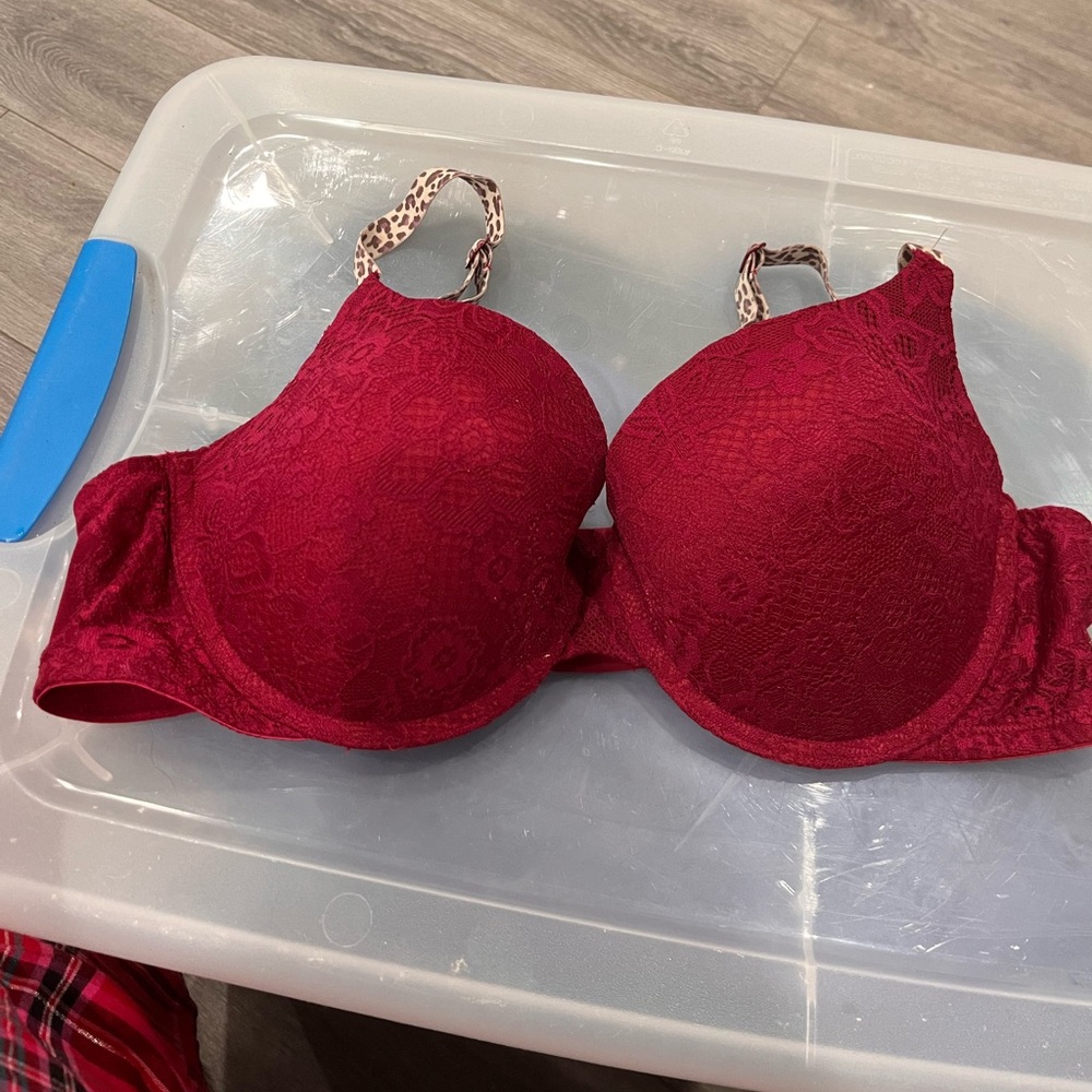 🌷No Boundaries 40C Deep Red Lace Bra